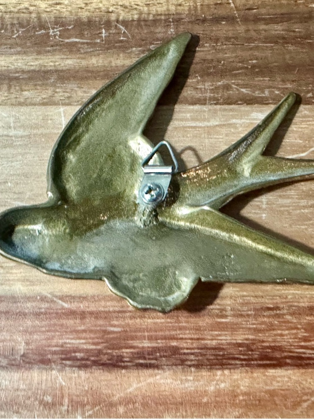 Vintage Brass Plated Swallowtail Wall Decor Set. Mid Century Style - Picture 7 of 8